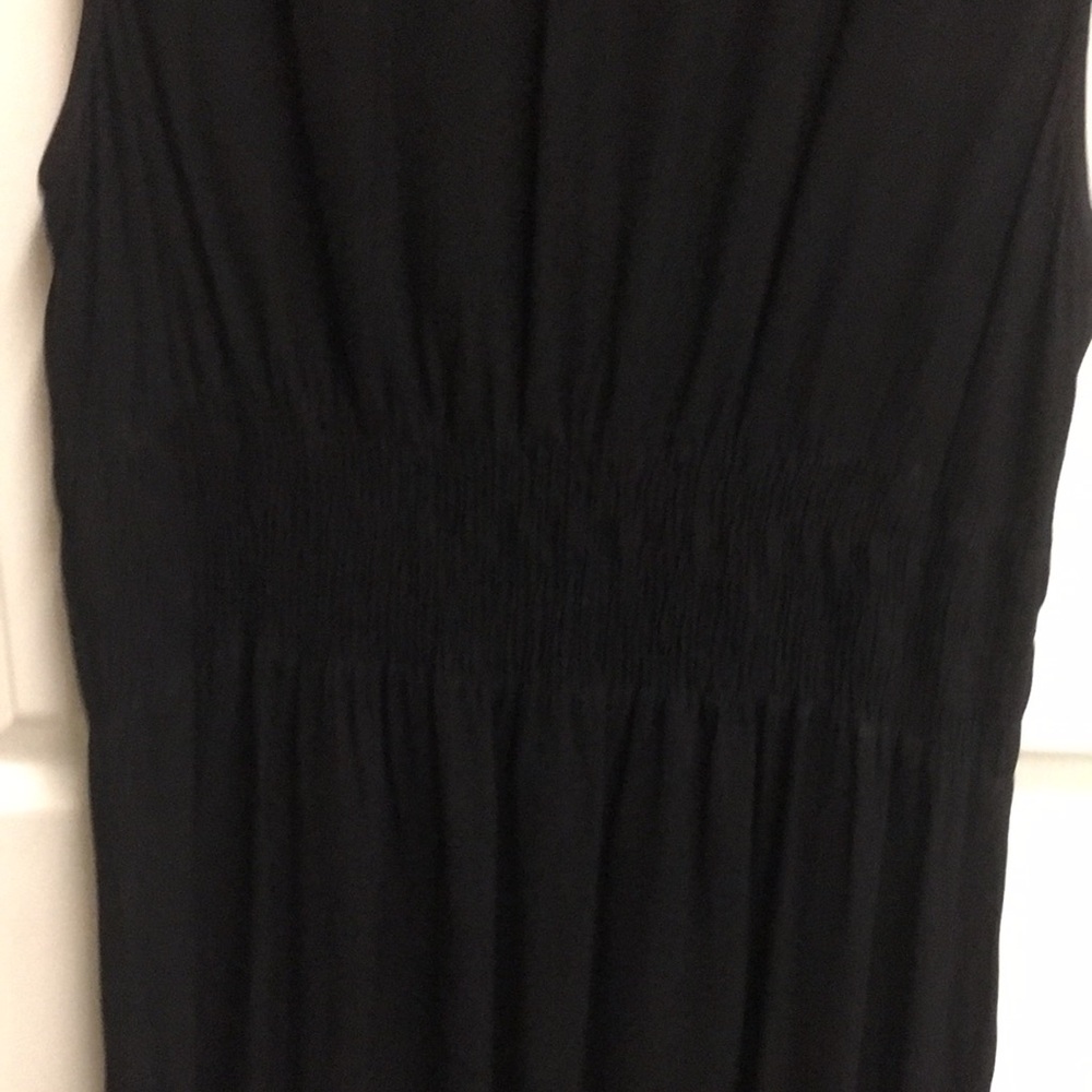 Black & Hot Pink Embroidered V-Neck Women's Dress - Picture 8 of 10